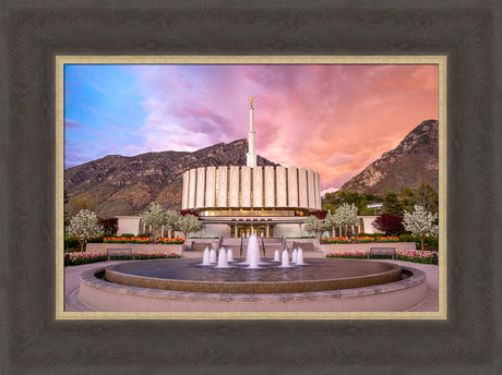 Provo Temple - Sunset Storm by Evan Lurker