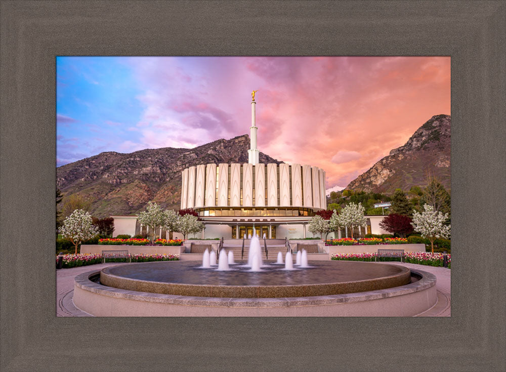 Provo Temple - Sunset Storm by Evan Lurker