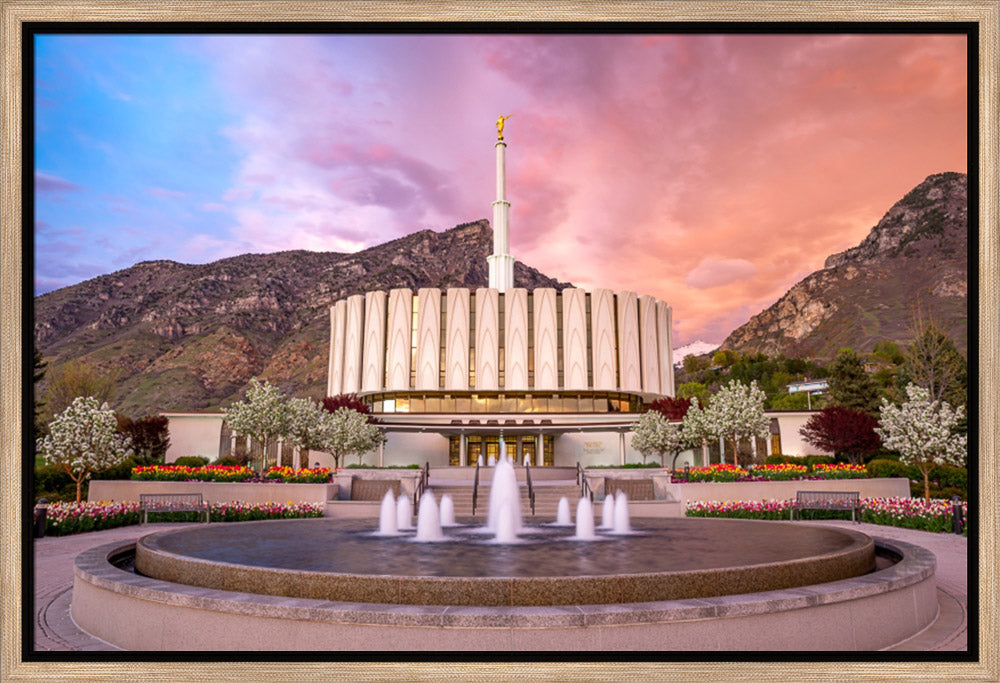 Provo Temple - Sunset Storm by Evan Lurker