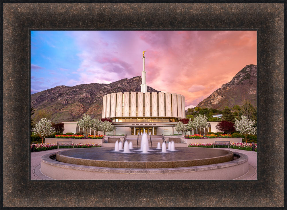 Provo Temple - Sunset Storm by Evan Lurker