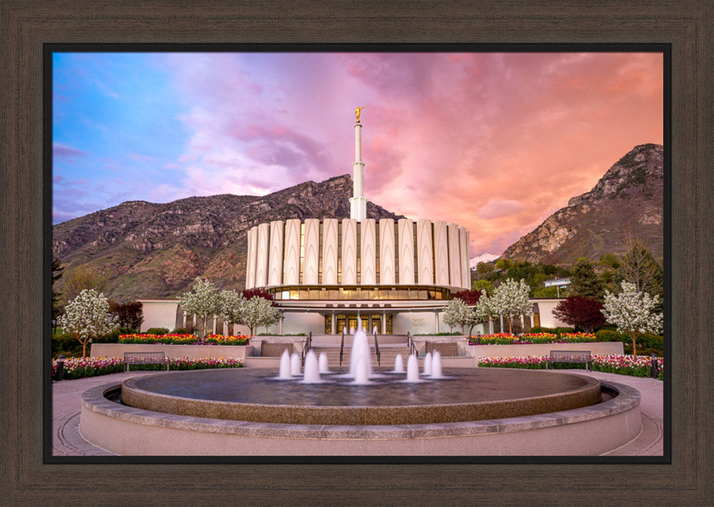 Provo Temple - Sunset Storm by Evan Lurker