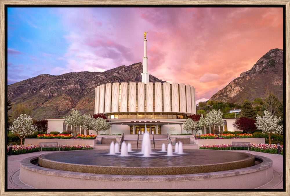 Provo Temple - Sunset Storm by Evan Lurker