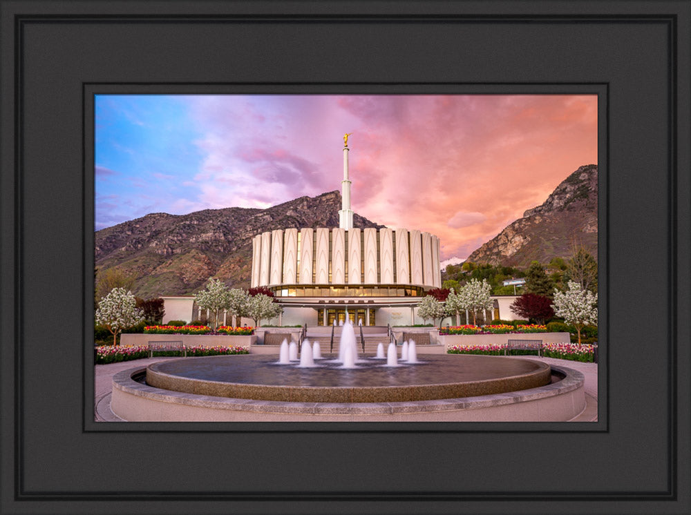 Provo Temple - Sunset Storm by Evan Lurker