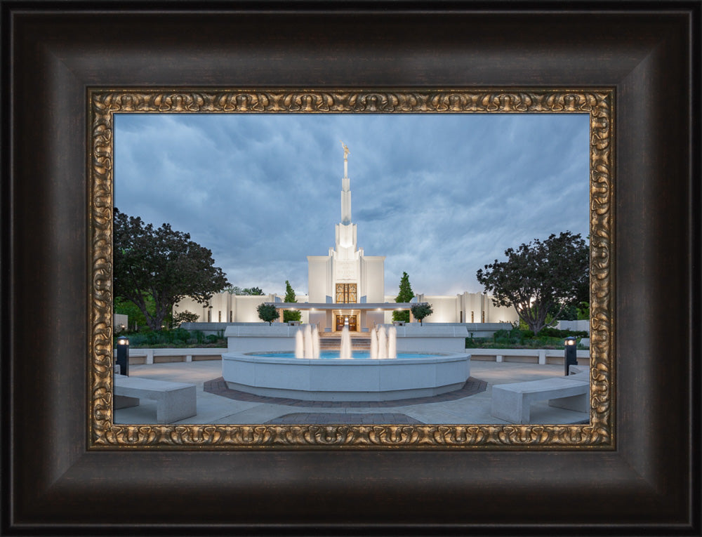 Denver Temple - Cloudy Night by Evan Lurker