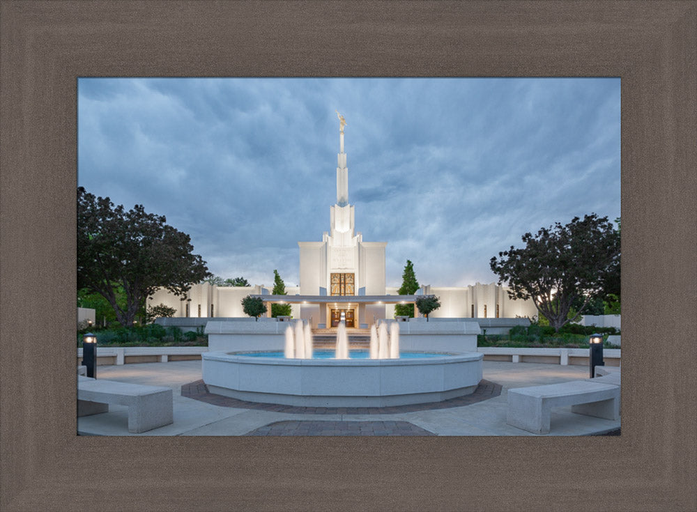 Denver Temple - Cloudy Night by Evan Lurker