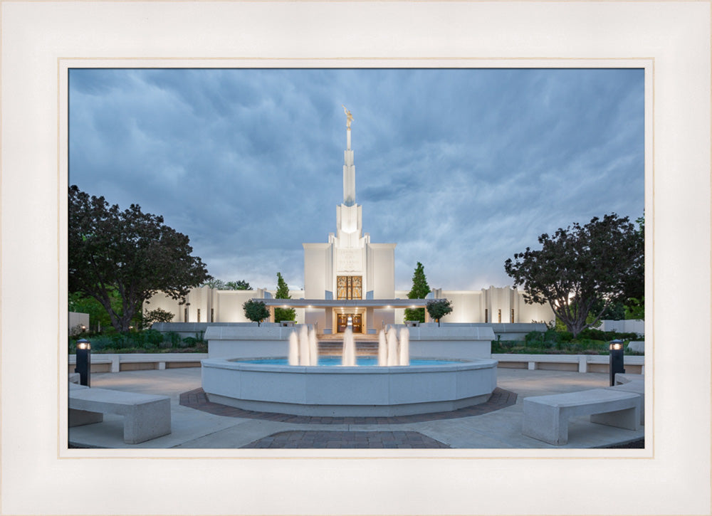 Denver Temple - Cloudy Night by Evan Lurker