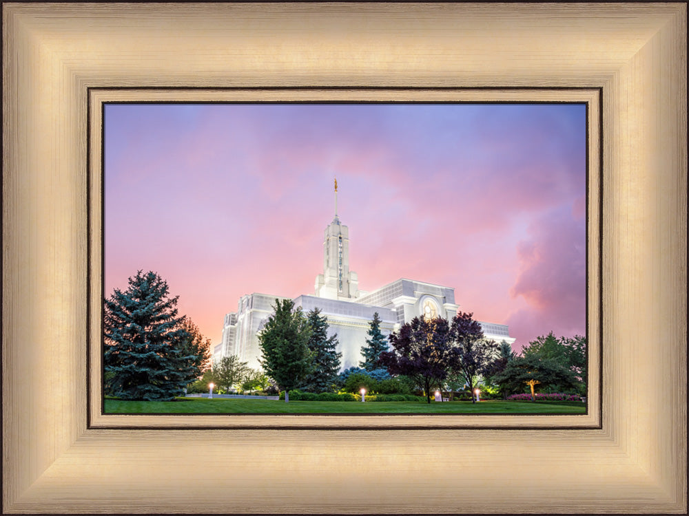 Mount Timpanogos Temple - Rose Colored Night by Evan Lurker