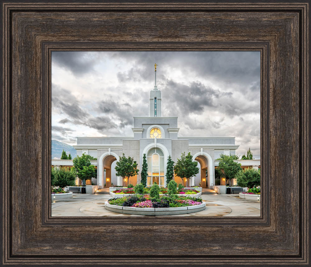 Mount Timpanogos Temple - Cloudy Sky by Evan Lurker