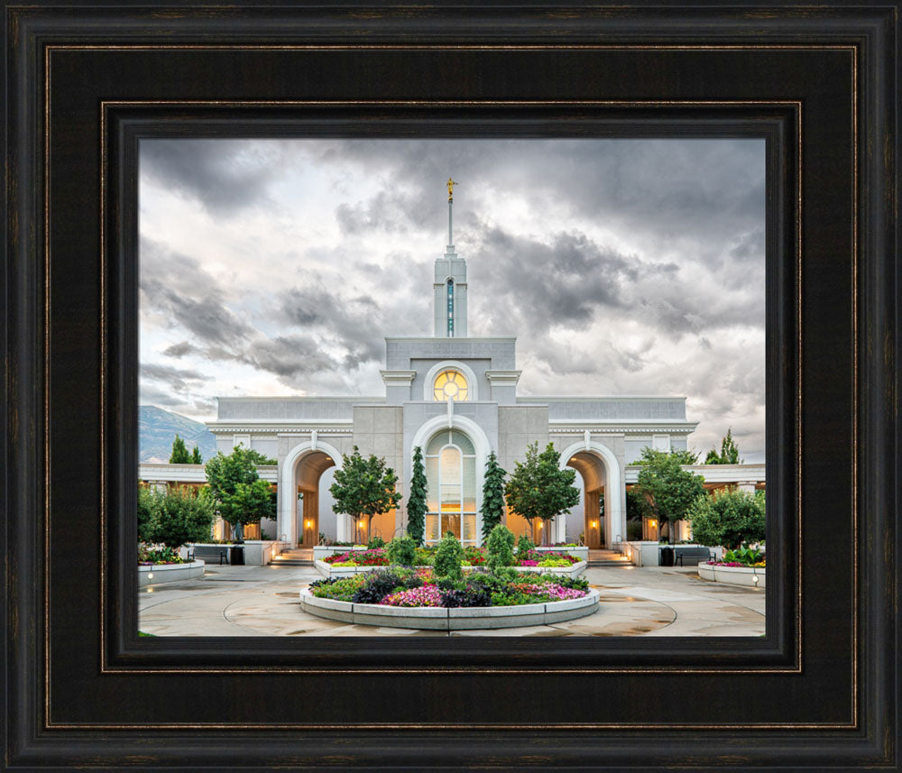 Mount Timpanogos Temple - Cloudy Sky by Evan Lurker