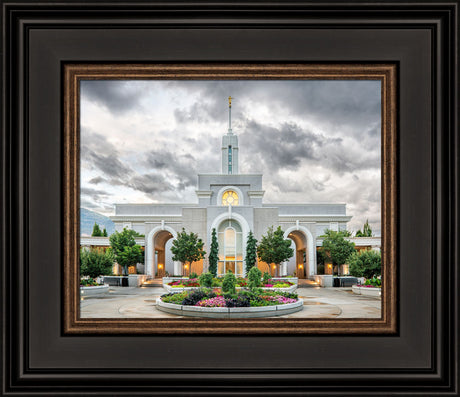 Mount Timpanogos Temple - Cloudy Sky by Evan Lurker