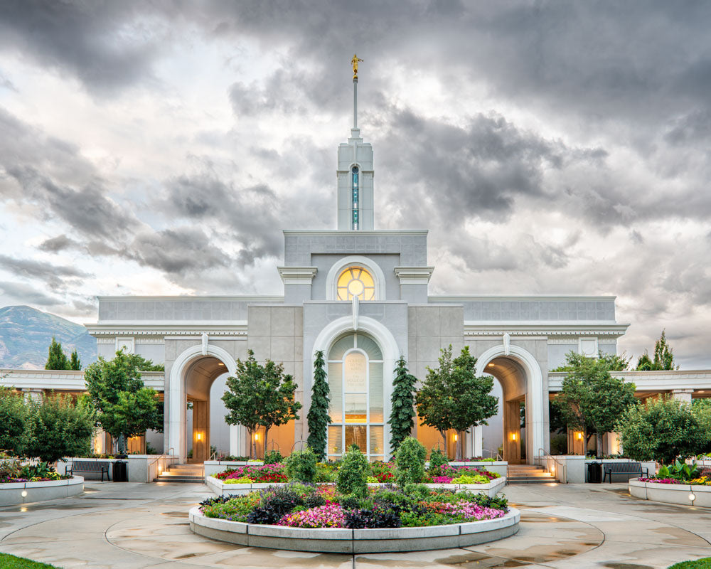 Mount Timpanogos Temple - Cloudy Sky by Evan Lurker | Altus Fine Art