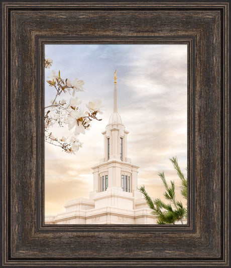 Payson Temple - Blossoms by Evan Lurker