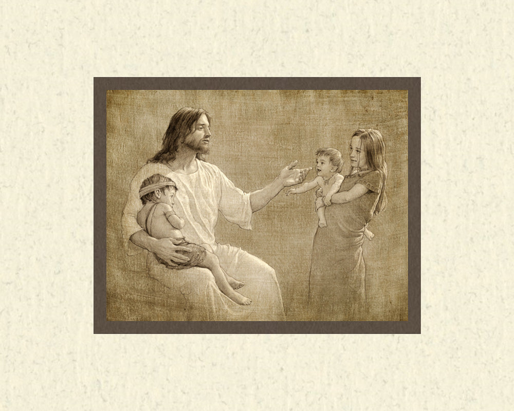 Christ with Children 8x10 mat