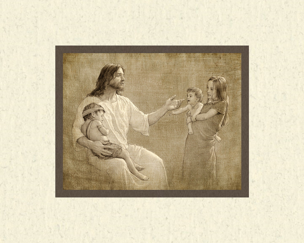 Christ with Children by Joseph Brickey