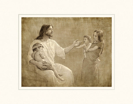 Christ with Children by Joseph Brickey