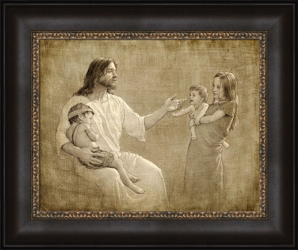 Christ with Children by Joseph Brickey