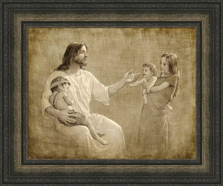 Christ with Children by Joseph Brickey