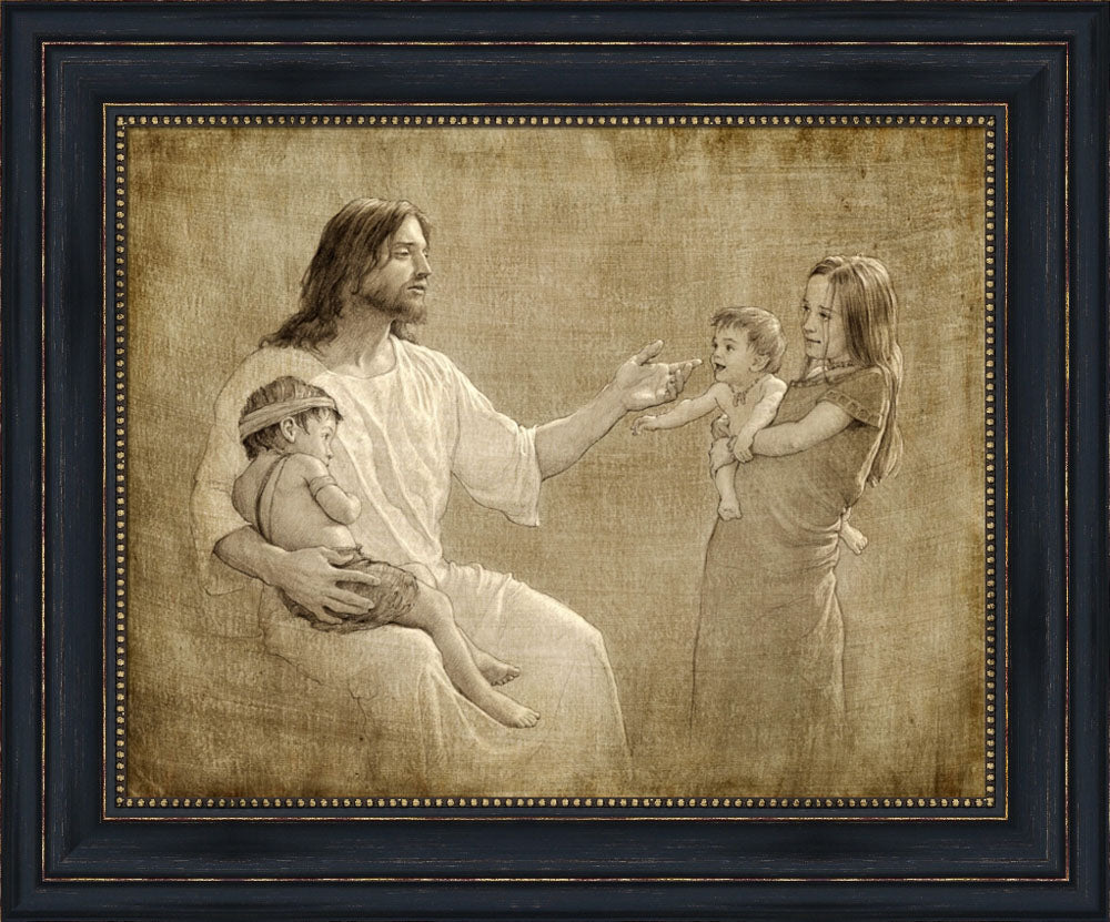 Christ with Children by Joseph Brickey