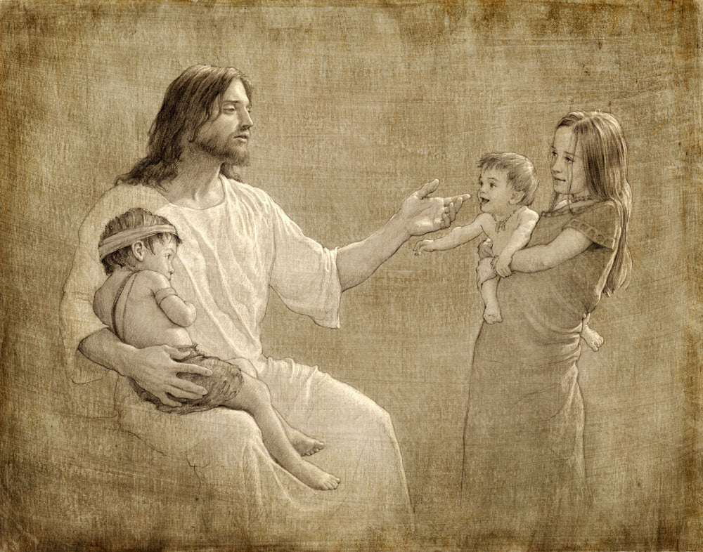 Jesus Christ talking to children. Vector cartoon coloring page Stock Vector  | Adobe Stock