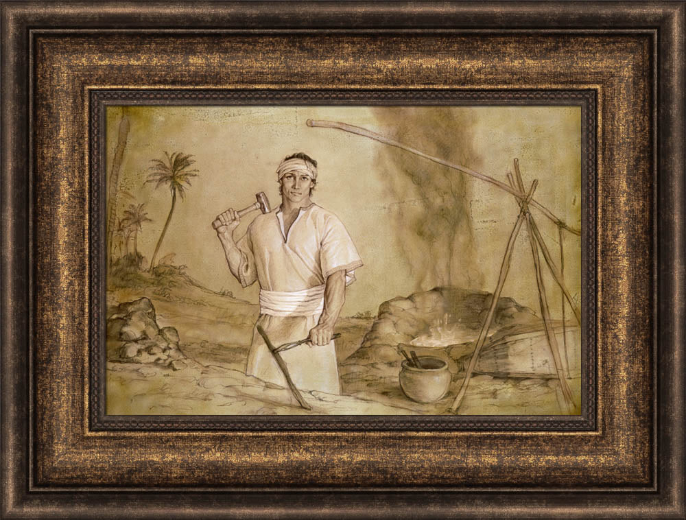 Nephi at the Forge by Joseph Brickey