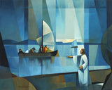 From the shore Jesus calls fishermen to become fishers of men.