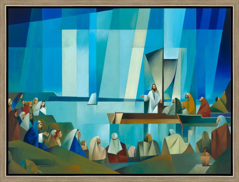 Jesus Preaching from a Boat by Jorge Cocco