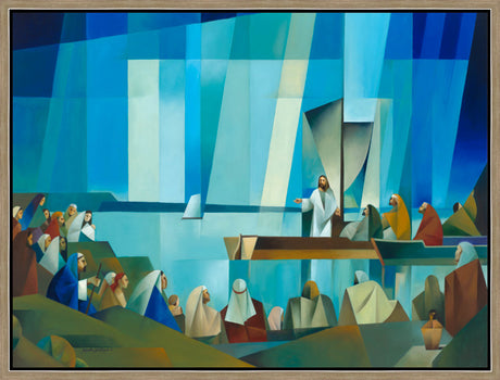 Jesus Preaching from a Boat by Jorge Cocco