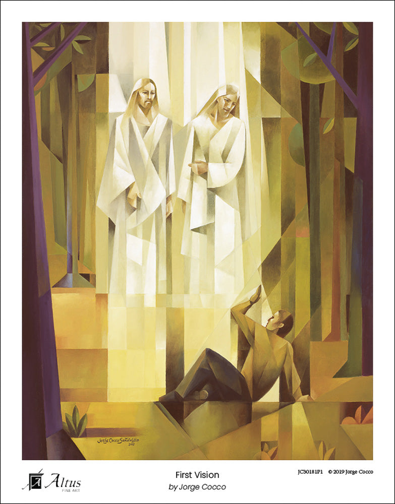 God, the Father, and Jesus Christ appear to the boy, Joseph Smith. Art 5