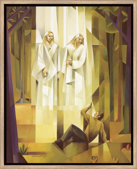 God, the Father, and Jesus Christ appear to the boy, Joseph Smith. Art 9