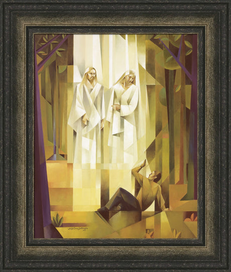 God, the Father, and Jesus Christ appear to the boy, Joseph Smith. Art 11