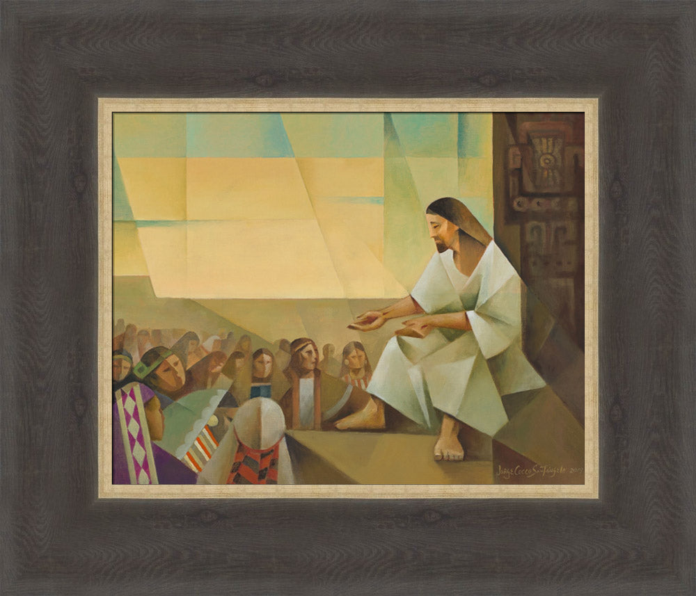 Jesus Preaching to the Multitude by Jorge Cocco