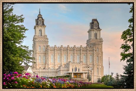 Manti Temple - Flower Garden by Kyle Woodbury