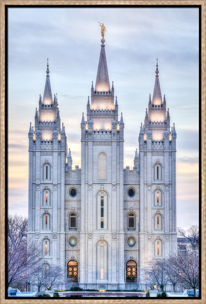 Salt Lake Temple - Winter Sunset by Kyle Woodbury