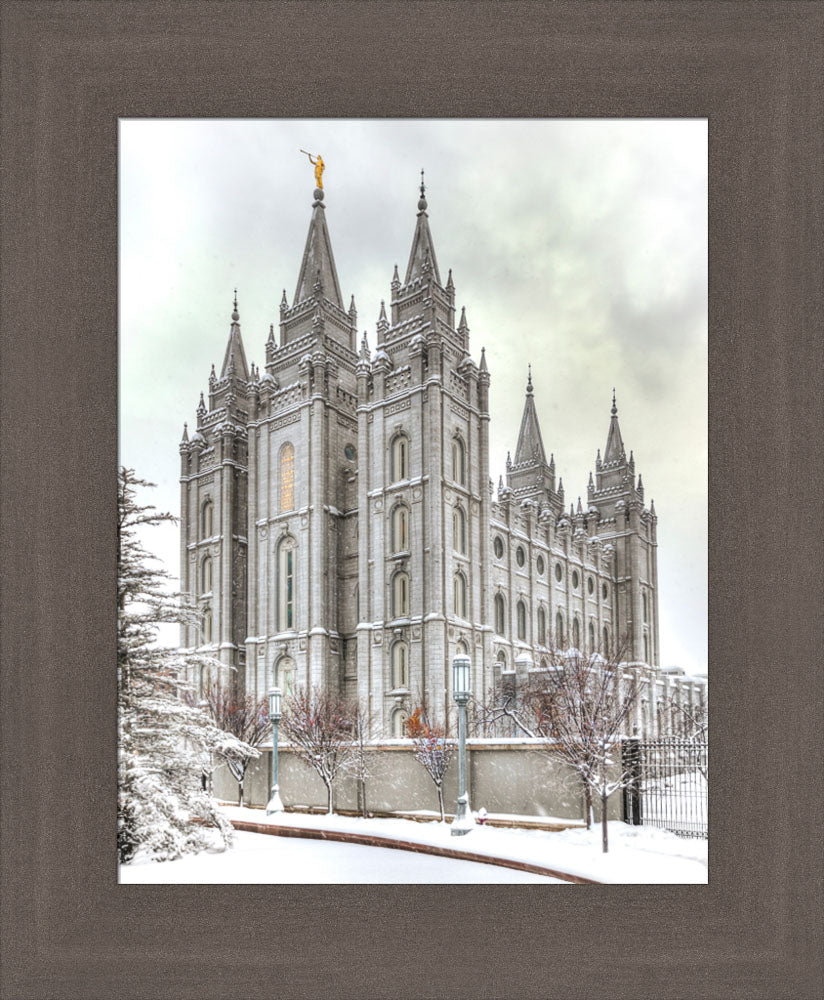 Salt Lake Temple - Snowy View by Kyle Woodbury