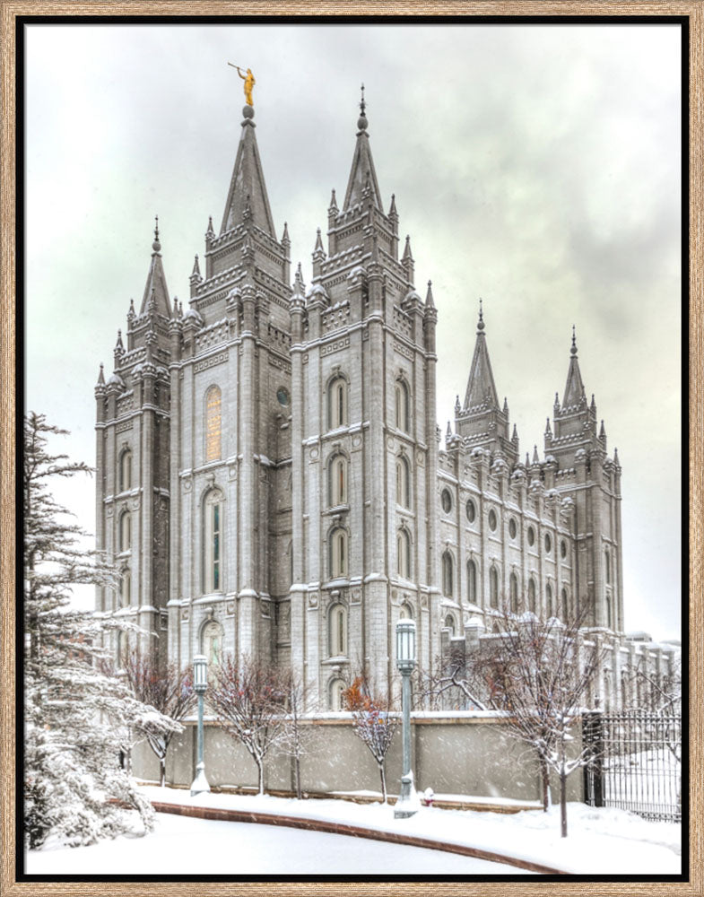 Salt Lake Temple - Snowy View by Kyle Woodbury