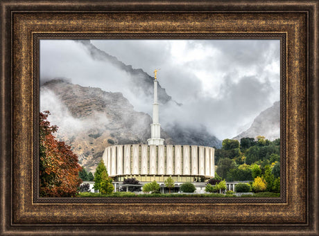 Provo Temple - Foggy Mountains by Kyle Woodbury