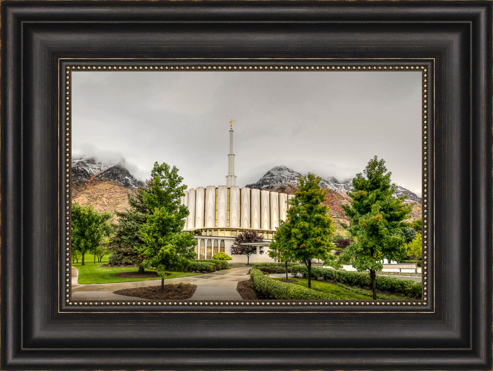 Provo Temple - Snowcapped Mountains by Kyle Woodbury