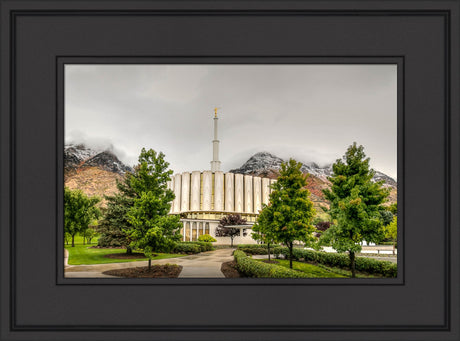 Provo Temple - Snowcapped Mountains by Kyle Woodbury