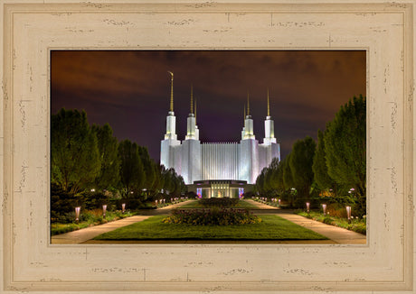 Washington DC Temple - At Night by Kyle Woodbury