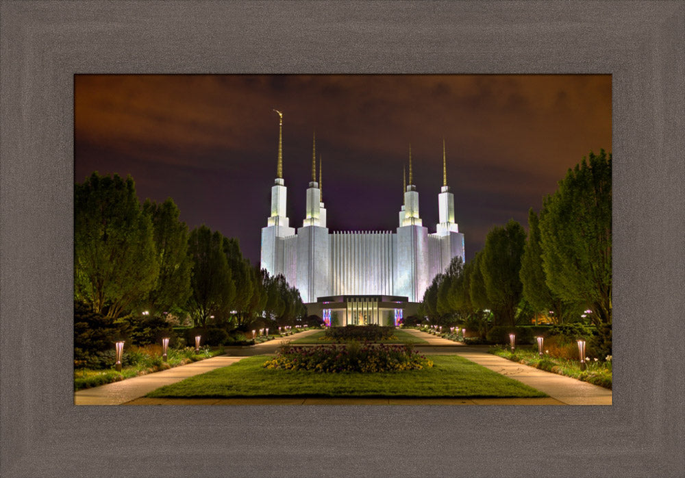 Washington DC Temple - At Night by Kyle Woodbury