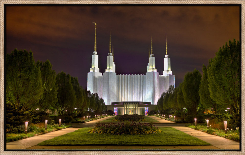 Washington DC Temple - At Night by Kyle Woodbury