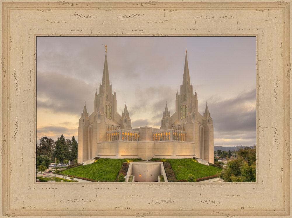 San Diego Temple - Evening Sunset by Kyle Woodbury