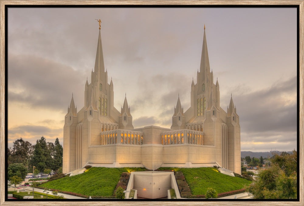 San Diego Temple - Evening Sunset by Kyle Woodbury