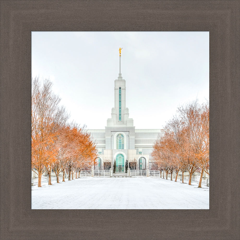 Mount Timpanogos Temple - First Snowstorm by Kyle Woodbury