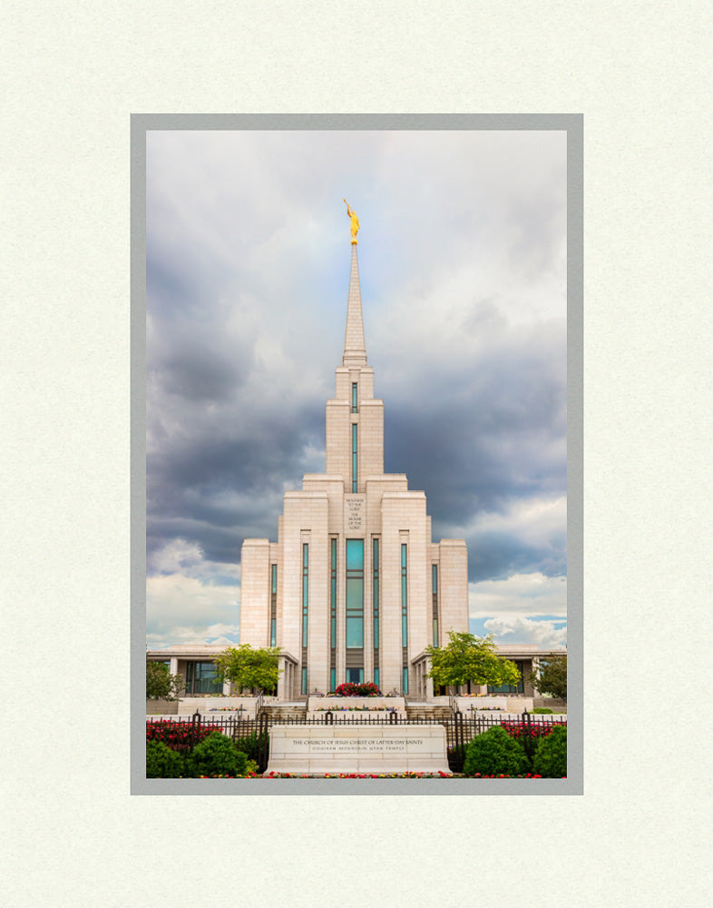 Oquirrh Mountain Temple - Cloudy Day by Kyle Woodbury