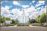 St. George Utah Temple - Blue Cloudy Skies by Lance Bertola