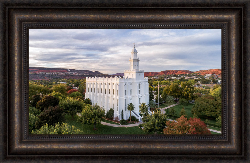 St. George Temple - Canyon View by Lance Bertola