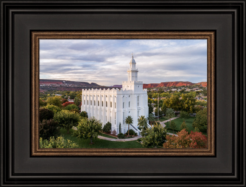 St. George Temple - Canyon View by Lance Bertola