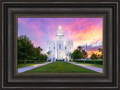 St. George Temple- Sunburst Sunset by Lance Bertola