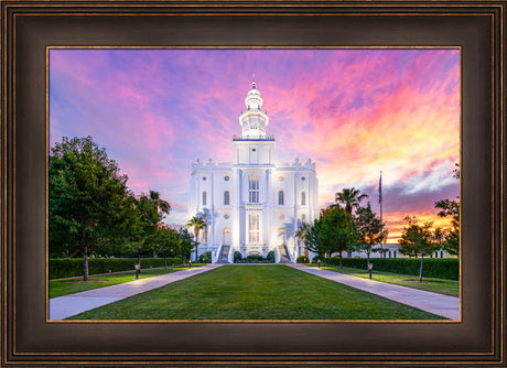 St. George Temple- Sunburst Sunset by Lance Bertola